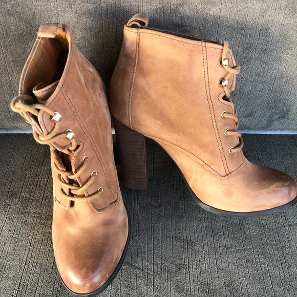Aldo Shoes - Aldo Brown Leather Ankle Boots/Booties size 8.5